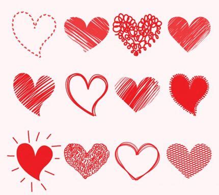 Free Hand Drawn Hearts Vector Clipart For Romantic Projects Cora Es