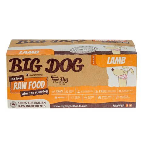 Big Dog Barf Lamb Raw Dog Food 3kg Habitat Pet Supplies