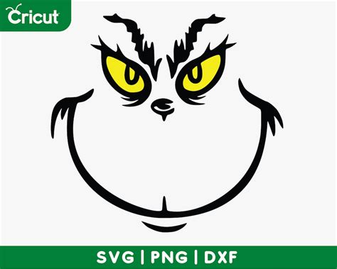 Grinch Face Svg Grinch Face Silhouette Grinch Face Svg Grinch Face