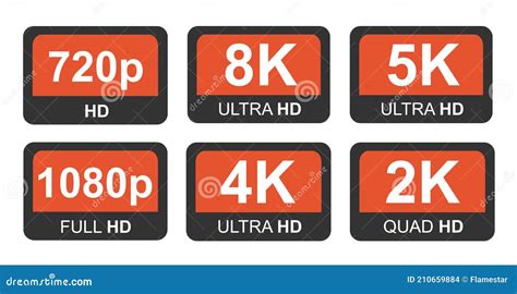 ícone De Resolução De Vídeo Ultra Hd De 8 K 4 K 5 K Vermelho ícone De