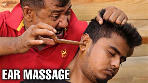 Ultimate Ear Massage Ear Fingering Head Massage And Neck Cracking By Asim Barber Asmr Youtube