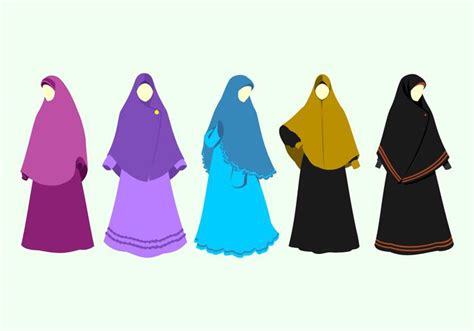 Abaya Vector 129815 Vector Art at Vecteezy