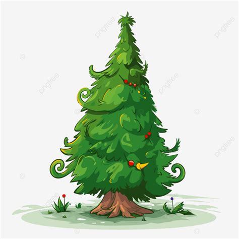 Charlie Brown Christmas Tree Vector Sticker Clipart Illustrative