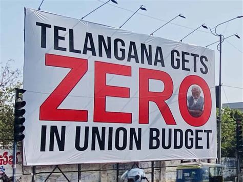 BRS Puts Up Poster Targeting Modi Centre Over Budget For Telangana