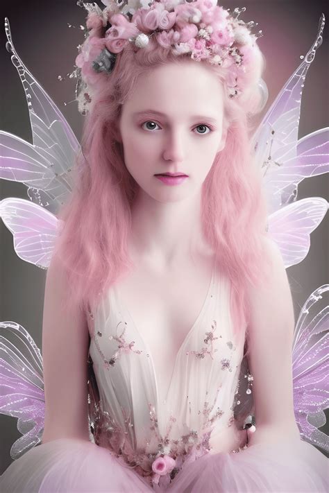 Hyper Realistic Pale Pink Fairy · Creative Fabrica