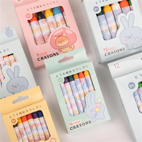 Kids and Student Vibrant Art Drawing Color Wax Crayon - Colorful and