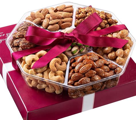 Buy Holiday Christmas Nuts Gift Basket - Fresh Sweet & Salty Dry Roasted Gourmet Nuts Gift ...