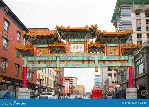 Washington DC Chinatown Front Editorial Photography - Image of night ...