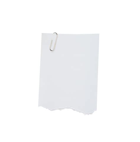 Blank White Note Paper With Clip 21496538 Png