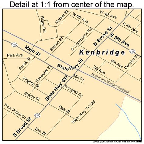 Kenbridge Virginia Street Map 5141832