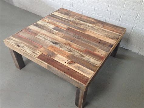 Reclaimed Wood Square Coffee Table Living Room Square Accent Etsy Wood Coffee Table Rustic