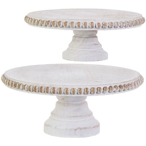 Distressed Beaded Edge Cake Plate Wooden Cake Stands Beaded Cake