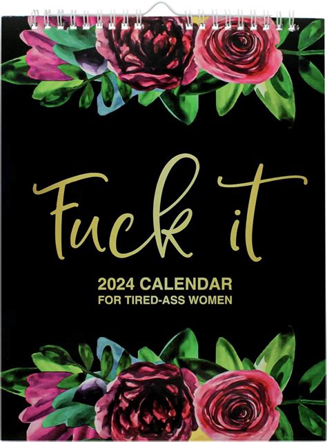 MultiValue 2024 Calendar For Tired Ass Women Wall Calendar 2024 UK