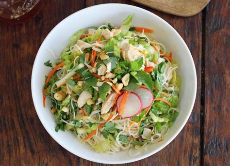 Rice Noodle Salad With Veggies And Chicken Artful Dishes