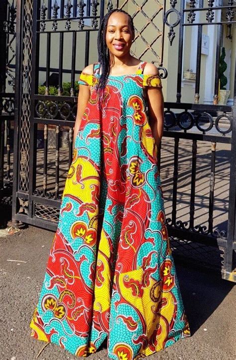 Bianca African Ankara Print Maxi Dress Mode Africaine Robe Mode