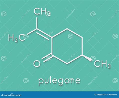 Pulegone Molecule Molecular Structures Monoterpene 3d Model