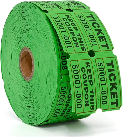 Amazon L LIKED Raffle Tickets Double Rolls 1000 Per Roll 50 50