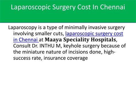 PPT Laparoscopic Surgery Cost In Chennai PowerPoint Presentation