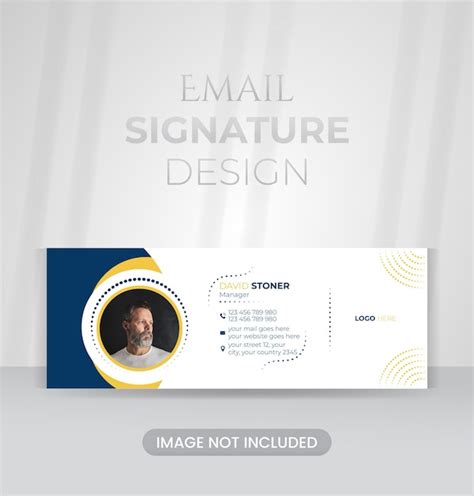 E Mail Signaturvorlage Mit Professionellem Vektordesign Premium Vektor