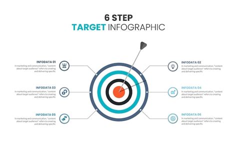 Illustration Vectorielle Infographie Cible En 6 étapes Infographie Des