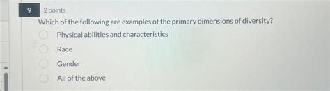 Solved 92 PointsWhich Of The Following Are Examples Of The Chegg