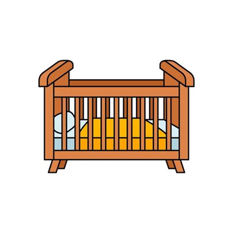 Premium Vector Vector Baby Crib Illustration