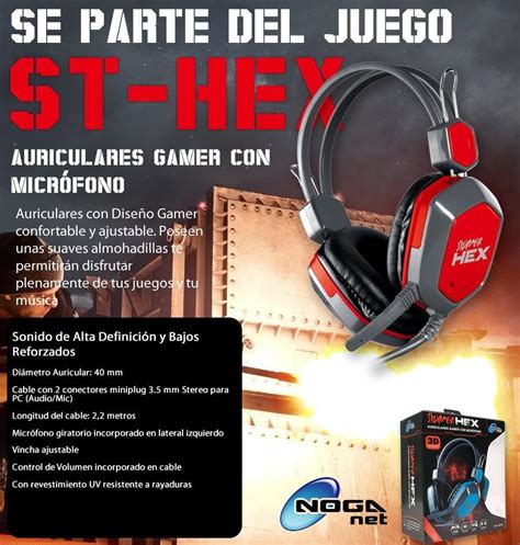 Auricular Gamer 3d Noga Stormer Hex C Microfono Headset MCDInsumos