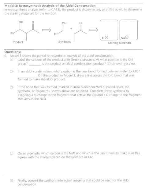 Solved Model 3 Retrosynthetic Analysis Of The Aldol Chegg