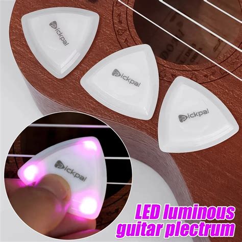 Miwayer Luminous Guitar Pick 3 Pcs Led Abs Electric Guitar Picks With