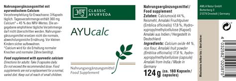 Classic Ayurveda AYUcalc 124 G Shop Apotheke