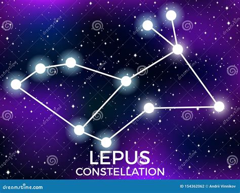 Constelaci N Del Lepus Cielo Nocturno Estrellado Racimo De Estrellas Y