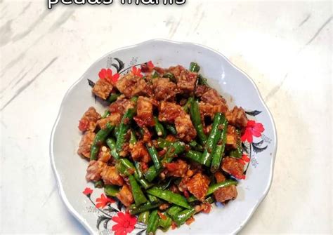 Resep Oseng Tempe Kacang Panjang Pedas Manis Oleh Nyanyah Cookpad