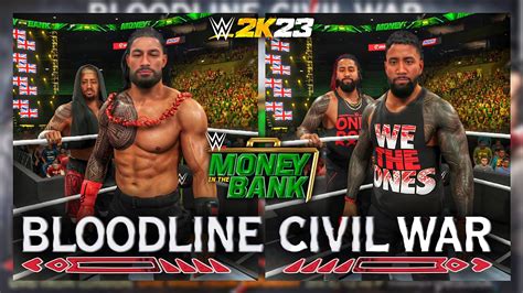 WWE 2K23 Roman Reigns Solo Sikoa Vs The Usos Bloodline Civil War