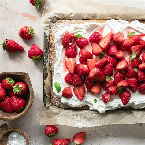 Sheet Pan Strawberry Shortcake Recipe Natalie Penny