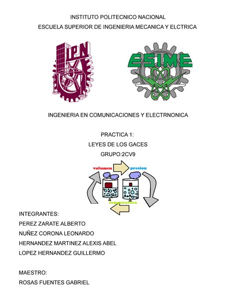 Leyes De Los Gases Practica Del Laboratorio De Quimica No