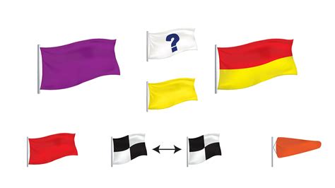 Paarse Vlag Op Het Strand Dit Betekent Het En De Andere Vlaggen