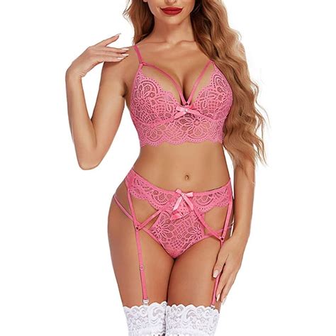 Avidlove Women Lingerie Set With Garter Belts Sexy Bra And Panty Set