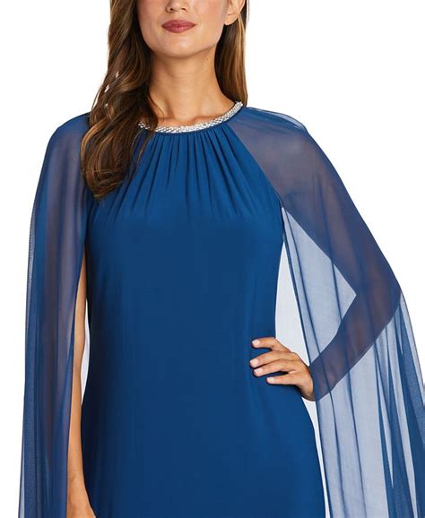 R And M Richards Embellished Cape Dress And Reviews Dresses Women Macys