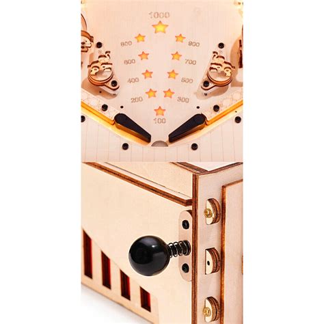 Robotime Rokr D Pinball Machine Wooden Mechanical Puzzle Model Kit