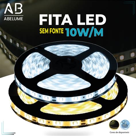 Fita LED 3528 Super Led Ultra 5M a prova d água 300 Leds Branco Frio