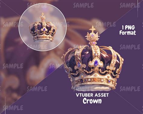 Crown Asset Vtuber Accessories Vtuber Stream Vtuber Asset Vtuber Decoration Etsy