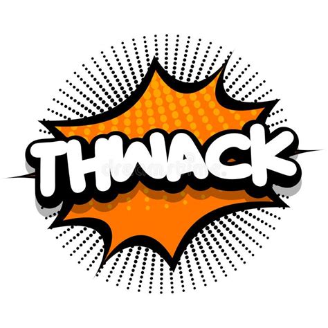 Thwack Comic Book Explosion Bubble Vector Illustration Stock Vector