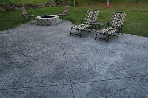 Seamless Stamped Concrete Patio Natural With Grey Antiquing Release