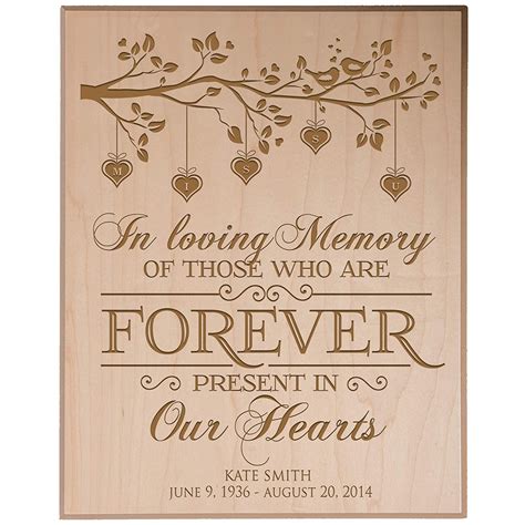 This memorial plaque keeps the memory of loved ones on display, which is even more important