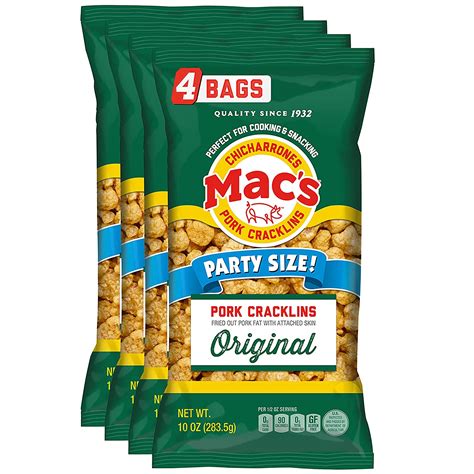 Wholesale Mac S Original Cracklins Zero Carb Pork Rind Snacks 4 Pack Of 10 Oz Bags Supply