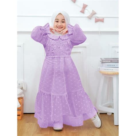 Dress Elina Kids 311 Tahun Dress Brokat Anak Perempuan Dress