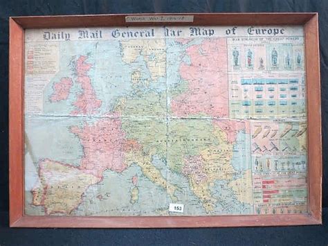 Sold Price A Wwi Daily Mail War Map Original Fold Out Poster