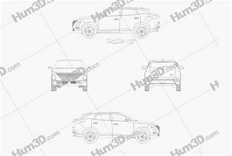 Chery Omoda 5 2021 Blueprint - 3DModels.org