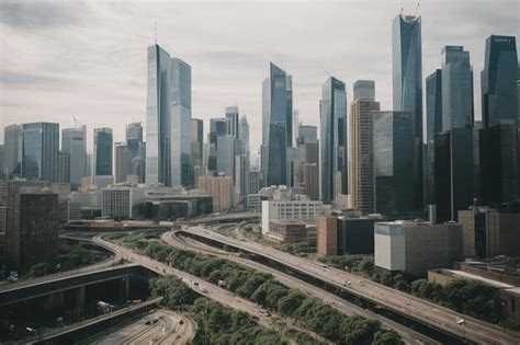Premium Ai Image Landmarks Of Modern City