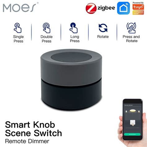 Tuya Zigbee Smart Knob Switch Wireless Scene Switch Button Scene Button